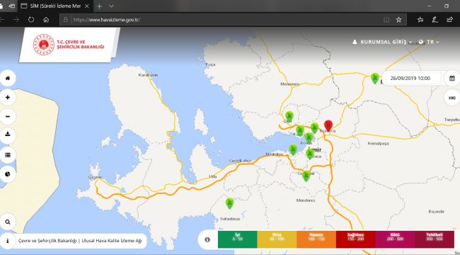 Foça, Menemen ve Aliağa İlçelerinin Hava Ölçüm Verileri Yayınlanmıyor