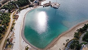 Bodrum'da plaja mermer ve kuvars tozu döken işletmeye ceza